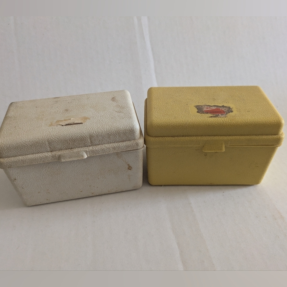 Vintage Recipe Boxes with Cards. Dated 1964